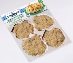 4 COQUILLES ST JACQUES CUISINEES A LA FONDUE DE POIREAUX 4 X 100 GR