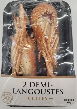 2 DEMI LANGOUSTES CUITES 420G