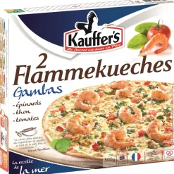 2 TARTES FLAMBEES AUX GAMBAS 500GR
