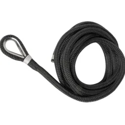 AMARRAGE SOUPLE AVEC ÉPISSURE ET COSSE INOX RENFORCÉE NOIR - CABESTO