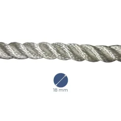 AMARRE POLYAMIDE 3 TORONS - BLANC - MEYER-SANSBOEUF