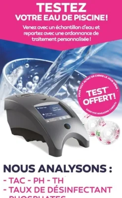 ANALYSE DE L'EAU POUR PISCINE CABESTO