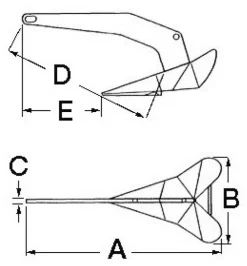 Ancre bateau Delta DTX - LEWMAR