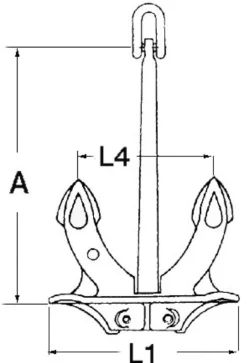 Ancre bateau Hall classique bras articulé