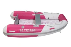 Annexe plancher gonflable type catamaran - Twin Fastcat Rose/blanc - 3D Tender