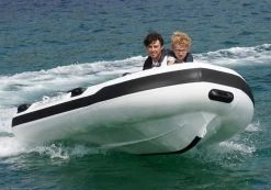 Annexe semi-rigide plancher aluminium - carène en V - Federlight blanche - PVC - 3D Tender