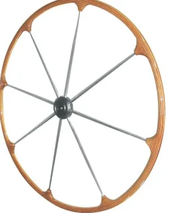 Barre à roue avec couronne en teck - Osculati