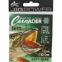 Bas de ligne Acier 40cm Triple | Powerline