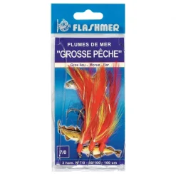BAS DE LIGNE FLASHMER GROSSE PÊCHE 7/0 BLANC