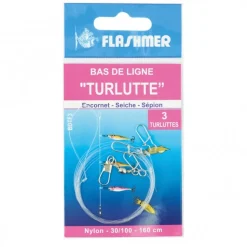 BAS DE LIGNE FLASHMER TURLUTTE FIXE 2 POTENCES