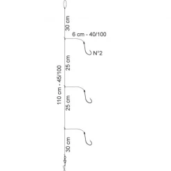 BAS DE LIGNE NYLON FLASHMER 3 HAMEÇONS