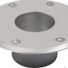 Base de rechange aluminium anodisé poli - fixation coté sol
