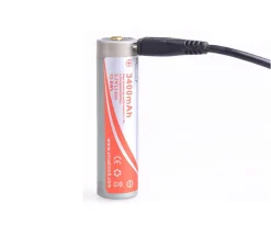 Batterie rechargeable 18650 charge USB 3400 mAh ORCATORCH