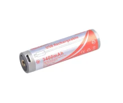 Batterie rechargeable 18650 charge USB 3400 mAh ORCATORCH