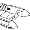 Bâche p. bateaux gris 320/380 cm 300D