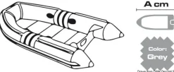 Bâche p. bateaux gris 320/380 cm 300D