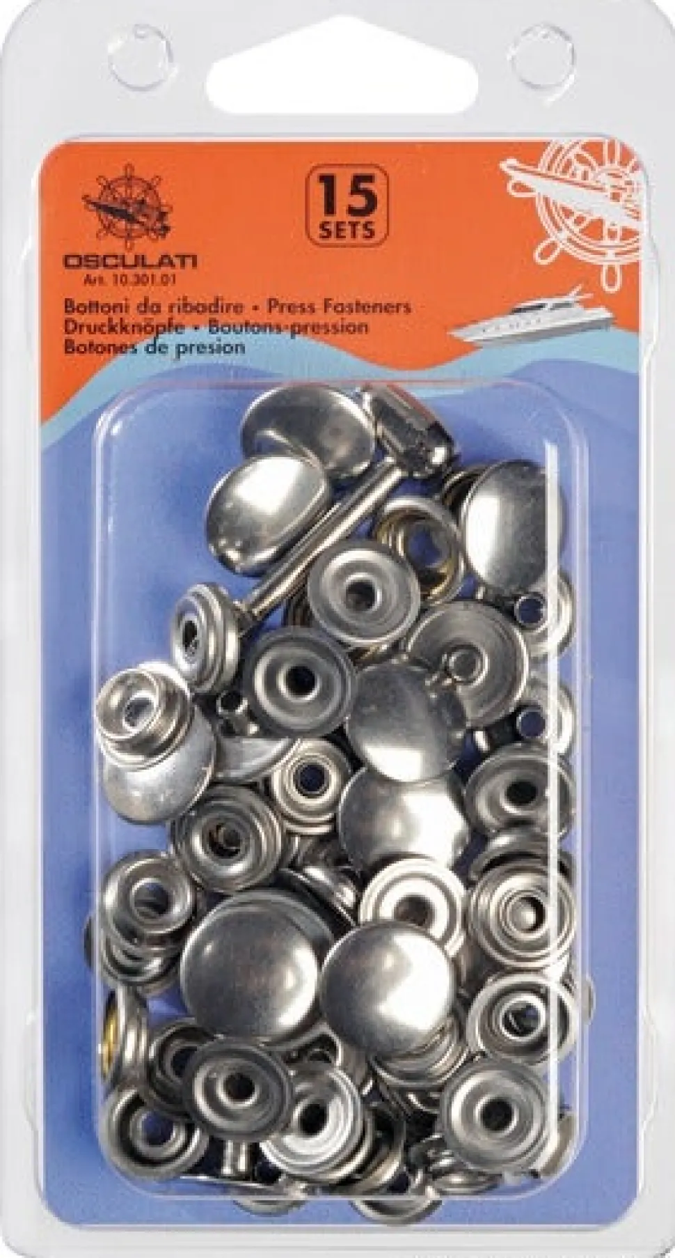 Blister 15 boutons capote Prym blister