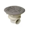 Bonde de fond grise pour piscine béton et liner