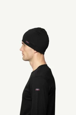 Bonnet Merino BREEZE MERINO 150 BEANIE BLACK DEVOLD