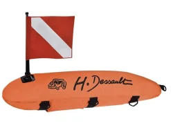 Bouée chasse sous-marine profilée DOUBLE ENVELOPPE Orange TORPEDO DESSAULT