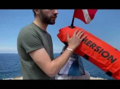 Bouée chasse sous-marine profilée DOUBLE ENVELOPPE avec drisse IMERSION