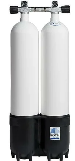 Bouteille de plongée bi 2 x 7.5 litres 232 bars ROTH 2024
