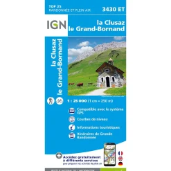 Carte Top 25 - 3430ET La Clusaz/Grand-Bornand