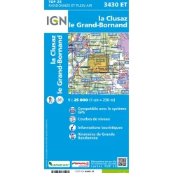 Carte Top 25 - 3430ET La Clusaz/Grand-Bornand