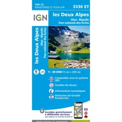 Carte Top 25 - 3336ET Les Deux Alpes/ P.Ecrins