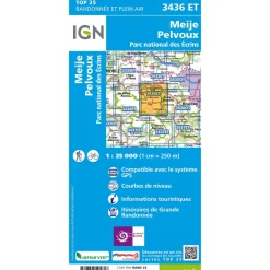 Carte Top 25 - 3436ET Meije Pelvoux. P.Ecrins