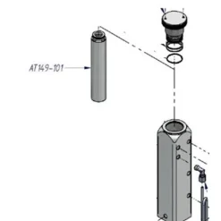Cartouche filtrante pour compresseur ATLANTIC 6m3/h à moteur électrique NARDI