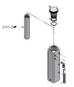 Cartouche filtrante pour compresseur ATLANTIC 6m3/h à moteur thermique NARDI