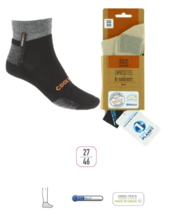 CHAUSSETTE NOTOS LOW NOIR - ELEMENTERRE