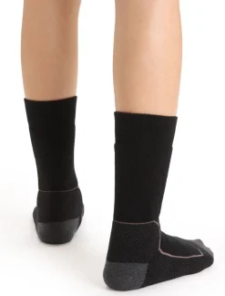 Chaussettes femme HIKE+ MEDIUM CREW BLACK ICEBREAKER