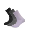 Chaussettes Merinos DAILY MERINO LIGHT SOCK 3PK WMN ORCHID MIX 36-40 DEVOLD
