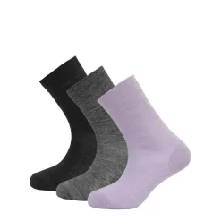 Chaussettes Merinos DAILY MERINO LIGHT SOCK 3PK WMN ORCHID MIX 36-40 DEVOLD