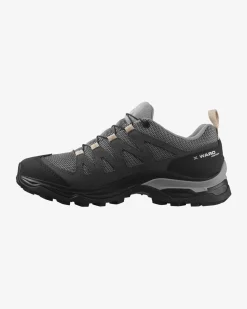 Chaussures basses randonnée Femme X WARD LEATHER GTX W Gull/Black/Eb SALOMON