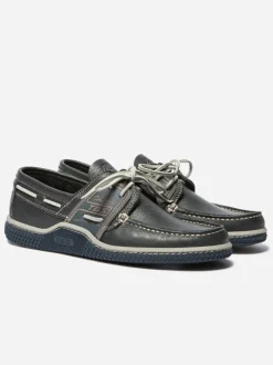 Chaussures homme bateau GLOBEK marine/froment TBS