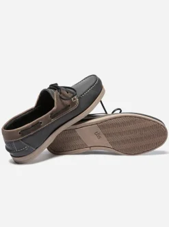 Chaussures homme bateau PHENIS marine/tan TBS