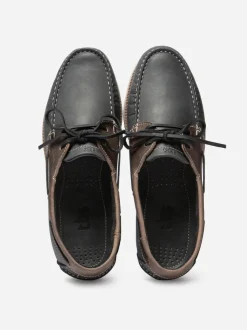 Chaussures homme bateau PHENIS marine/tan TBS