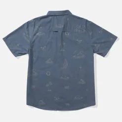 CHEMISE MANCHES COURTES HELMSMAN UV BUTTON UP BLUE SALTY CREW