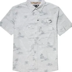 CHEMISE MANCHES COURTES SEAFARER S/S TECH WOVEN GREY SALTY CREW