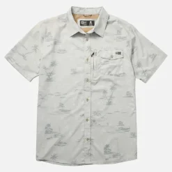 CHEMISE MANCHES COURTES SEAFARER S/S TECH WOVEN GREY SALTY CREW