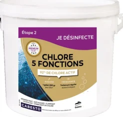 CHLORE 5 FONCTIONS PREMIUM 25KG GALETS 250GR