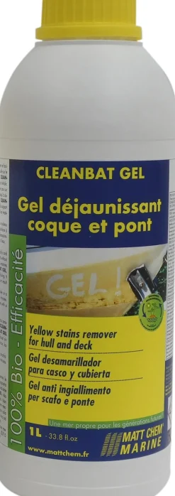 CLEAN BAT GEL - Dejaunissant dérouillant en gel coque et pont - flacon de 500 ml