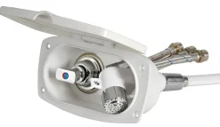 COFFRET DOUCHE NEW EDGE BLANC TUYAU | OSCULATI