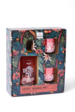COFFRET FRUIT DRAGON - LITCHI 70CL 30° 2 VERRES QUAI SUD