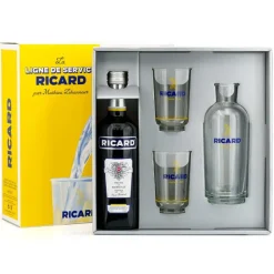 COFFRET RICARD 70CL LEHANNEUR+2V+CARAFE RICARD