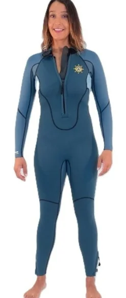 Combinaison de longe-côte Double Zip 3/2 mm femme Watershades Blue MELLOW SEA SEAFLOW