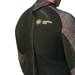 Combinaison de longe-côte double zip 4/3 mm homme noir/jaune MELLOW SEA ANFIBI